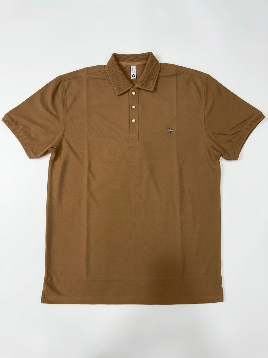 Men's Brown Combed Cotton Executive Collar Shirt - button & threads