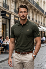Button & Threads Men's Commando Green Executive Collar Shirt - button & threads