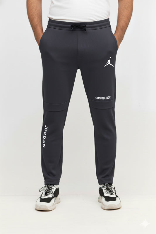 Button & Threads Men's Jordon Charcoal Jacquard Trousers - button & threads