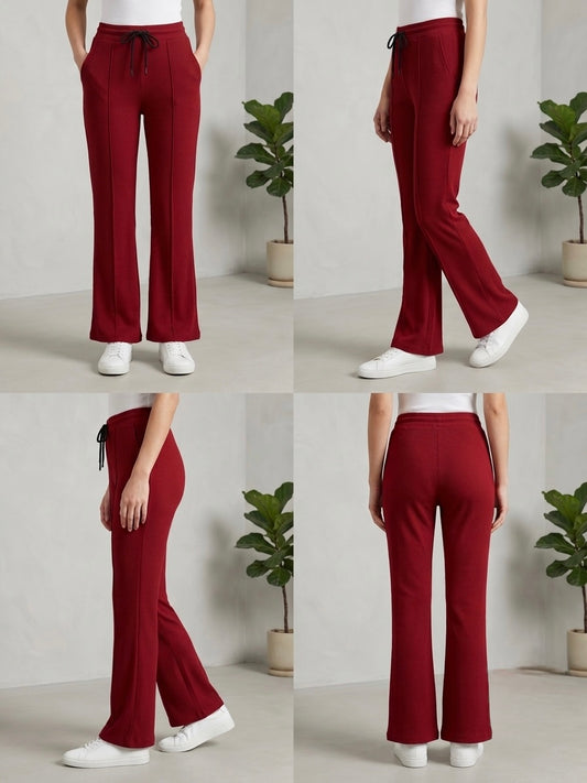 Woman Premium Trousers-Mehroon
