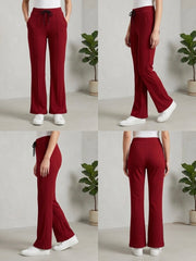 Woman Premium Trousers-Mehroon