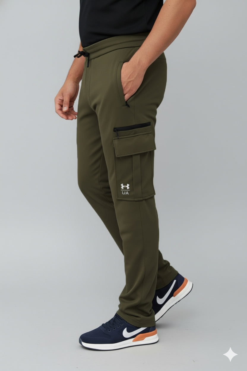 Men's Imported UA Cargo Commando Green Trousers - button & threads