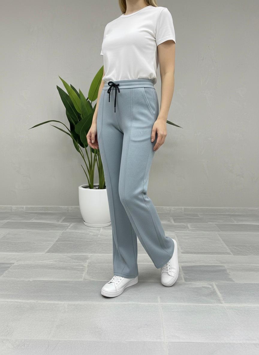 Woman Premium Trousers-Silver Grey - button & threads