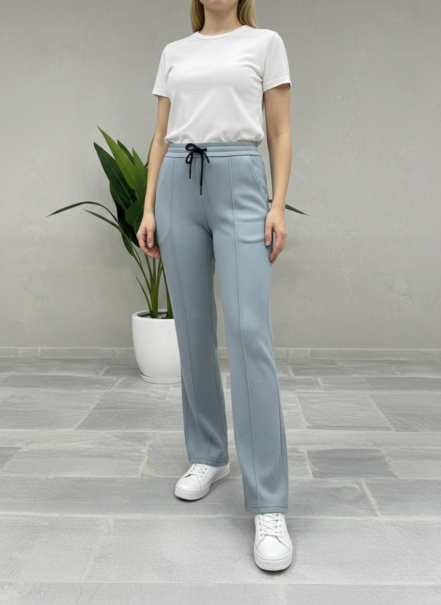 Woman Premium Trousers-Silver Grey - button & threads